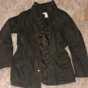 FITTED GREEN H&M BOMBER JACKET